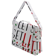 Let s Get Lit Christmas Jingle Bells Santa Claus Box Up Messenger Bag by Ndabl3x