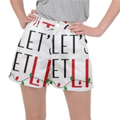 Let s Get Lit Christmas Jingle Bells Santa Claus Women s Ripstop Shorts by Ndabl3x