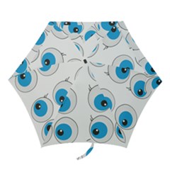 Eyes Comic Cartoon Fun Funny Toon Mini Folding Umbrellas by Ndabl3x