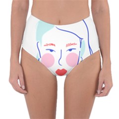 Art Womens Lovers Reversible High-waist Bikini Bottoms by Ndabl3x