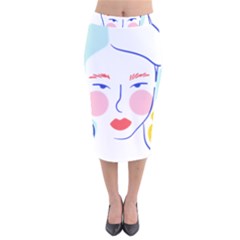 Art Womens Lovers Velvet Midi Pencil Skirt by Ndabl3x