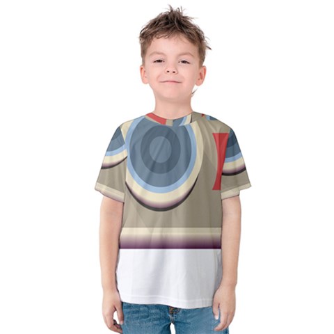 Photo Camera Machine Colorful Art Kids  Cotton T-shirt by Ndabl3x