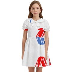 Arrow Up Down Kids  Bow Tie Puff Sleeve Dress by Ndabl3x