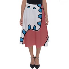 Dinosaur Dragon Drawing Cute Perfect Length Midi Skirt by Ndabl3x