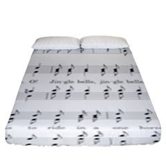 Jingle Bells Song Christmas Carol Fitted Sheet (King Size)