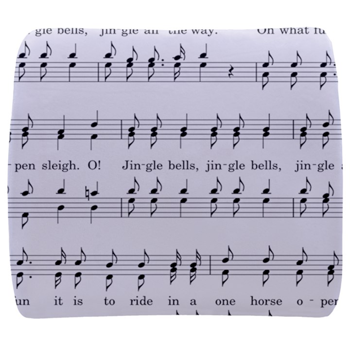 Jingle Bells Song Christmas Carol Back Support Cushion