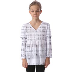 Jingle Bells Song Christmas Carol Kids  V Neck Casual Top