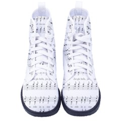 Jingle Bells Song Christmas Carol Kid s High-Top Canvas Sneakers