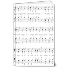 Jingle Bells Song Christmas Carol 8  x 10  Softcover Notebook