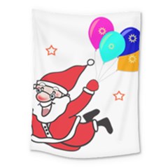 Nicholas Santa Claus Balloons Stars Medium Tapestry by Ndabl3x