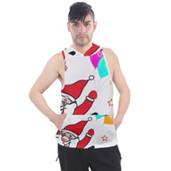 Nicholas Santa Claus Balloons Stars Men s Sleeveless Hoodie by Ndabl3x