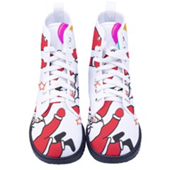 Nicholas Santa Claus Balloons Stars Kid s High-top Canvas Sneakers by Ndabl3x