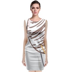 Abstract Hand Vine Lines Drawing Classic Sleeveless Midi Dress by Ndabl3x