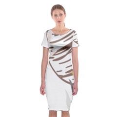 Abstract Hand Vine Lines Drawing Classic Short Sleeve Midi Dress by Ndabl3x