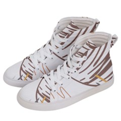 Abstract Hand Vine Lines Drawing Men s Hi-top Skate Sneakers by Ndabl3x