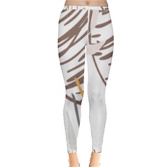 Abstract Hand Vine Lines Drawing Inside Out Leggings by Ndabl3x