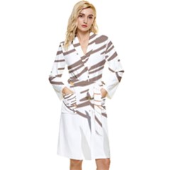 Abstract Hand Vine Lines Drawing Long Sleeve Velvet Robe by Ndabl3x