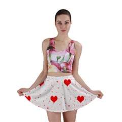 Hearts Romantic Love Valentines Mini Skirt