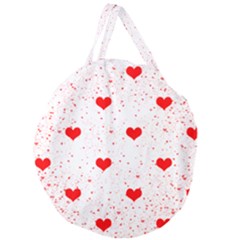 Hearts Romantic Love Valentines Giant Round Zipper Tote by Ndabl3x