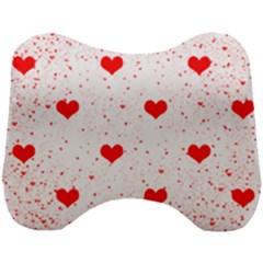 Hearts Romantic Love Valentines Head Support Cushion by Ndabl3x