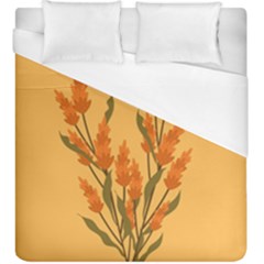 Yellow Flowers Flowers Watercolor Duvet Cover (King Size)