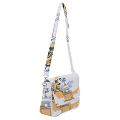 Poster Map Flag Lotus Boat Ha Noi Vietnam Shoulder Bag With Back Zipper by Grandong