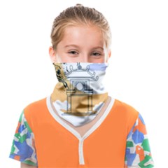 Poster Map Flag Lotus Boat Ha Noi Vietnam Face Covering Bandana (kids) by Grandong