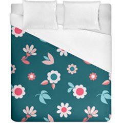 Cute Flowers Seamless Model Spring Duvet Cover (california King Size) by Grandong