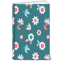 Cute Flowers Seamless Model Spring 8  X 10  Hardcover Notebook