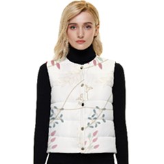 Background Pattern Template Texture Women s Button Up Puffer Vest by Grandong