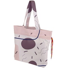 Sky Clouds Stars Starry Cloudy Drawstring Tote Bag by Grandong