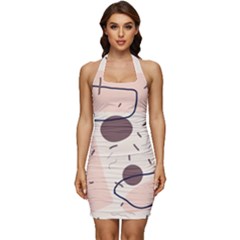 Computer Network Technology Tech Digital Sleeveless Wide Square Neckline Ruched Bodycon Dress by Grandong