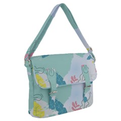 Plants Leaves Border Frame Buckle Messenger Bag by Grandong