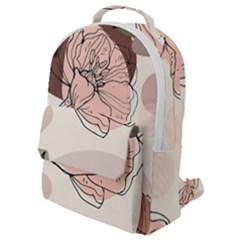 Abstract Flower Leaves Pattern Flap Pocket Backpack (small) by Grandong