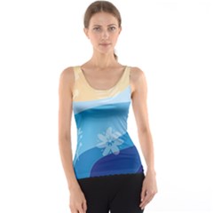 Flower Branch Corolla Wreath Lease Art Women s Basic Tank Top