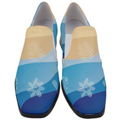 Flower Branch Corolla Wreath Lease Art Women Slip On Heel Loafers by Grandong