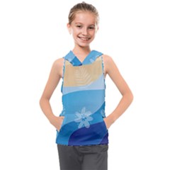 Flower Branch Corolla Wreath Lease Art Kids  Sleeveless Hoodie