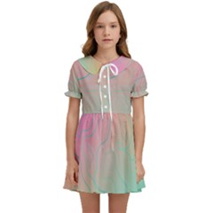 Lines Shapes Stripes Corolla Kids  Sweet Collar Dress by Grandong