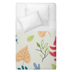Leaves Plants Background Branches Duvet Cover (single Size) by Grandong