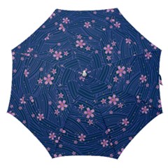 Flowers Floral Background Straight Umbrellas by Grandong