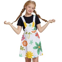 Flowers Leaves Background Floral Kids  Apron Dress