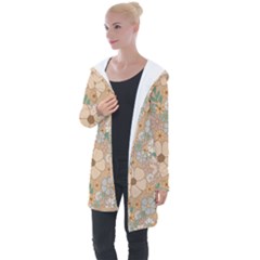 Floral Flowers Bloom Blossom Art Longline Hooded Cardigan by Grandong