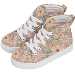 Floral Flowers Bloom Blossom Art Kids  Hi-top Skate Sneakers by Grandong