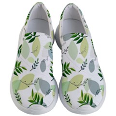 Leaves Foliage Pattern Abstract Women s Lightweight Slip Ons by Grandong