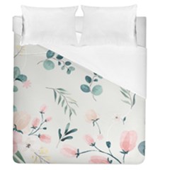 Flower Branch Corolla Wreath Lease Duvet Cover (queen Size) by Grandong