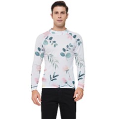 Flower Branch Corolla Wreath Lease Men s Long Sleeve Rash Guard by Grandong