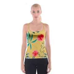 Flowers Petals Leaves Plants Spaghetti Strap Top by Grandong