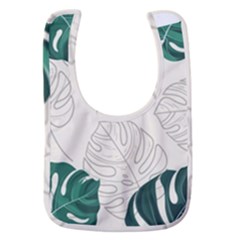 Leaves Monstera Background Baby Bib by Grandong