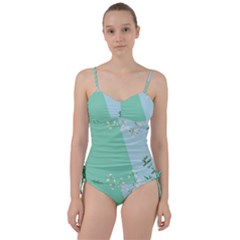 Flowers Branch Corolla Wreath Lease Sweetheart Tankini Set