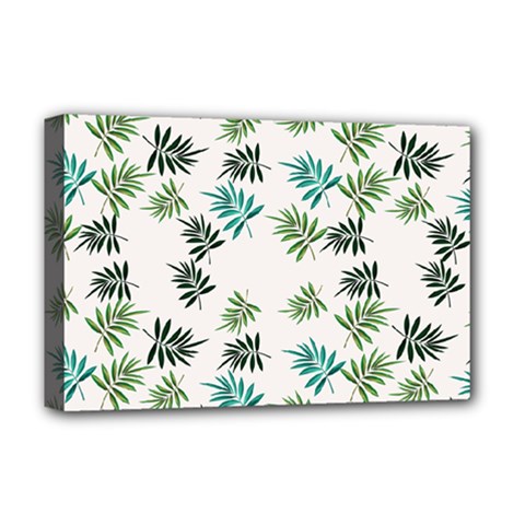 Leaves Plants Design Deluxe Canvas 18  x 12  (Stretched)